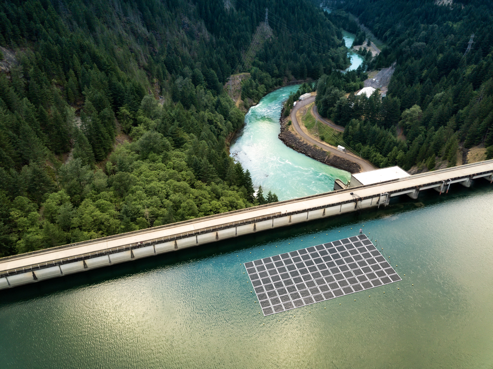 panels on water